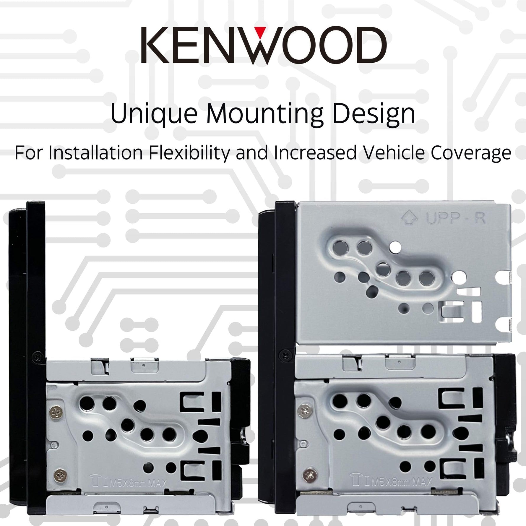 KENWOOD DMX4710S Digital Car Stereo (50W x 6-Ch), Apple CarPlay & Android Auto Compatible, Bluetooth-Enabled Head Unit with 6.8" LCD Display, Single DIN Touchscreen Car Stereo with USB Mirroring