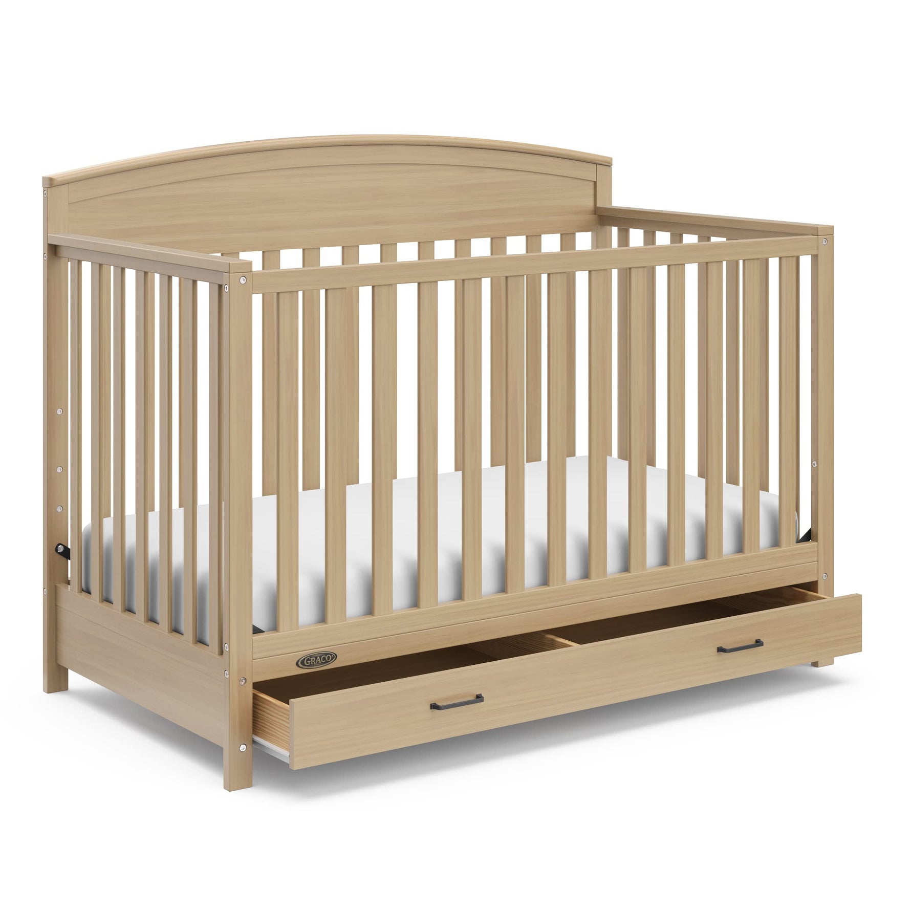 Graco Benton 5-in-1 Convertible Crib – GREENGUARD Gold Certified, Converts from Baby Crib to Toddler Bed, Daybed and Full-Size Bed, Fits Standard Full-Size Crib Mattress (White)
