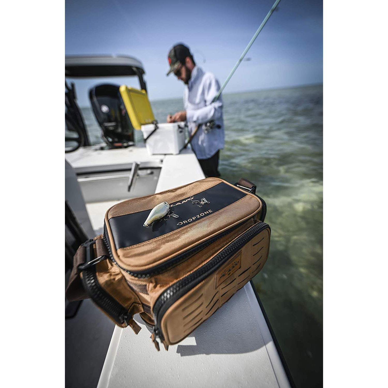 Plano Guide Series 3500 Tackle Bag, Beige, Includes 5 3500 Stowaway Organization Boxes, Premium Soft Fishing Tackle Storage, Waterproof & Non-Skid Base