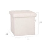 Seville Classics Cushioned Fabric Ottoman Hidden Storage Chest Footrest Chair, Padded Seat for Bedroom, Dorm, Loft, Living Room, Entryway, Hallway, Blue Velvet, 30" Bench