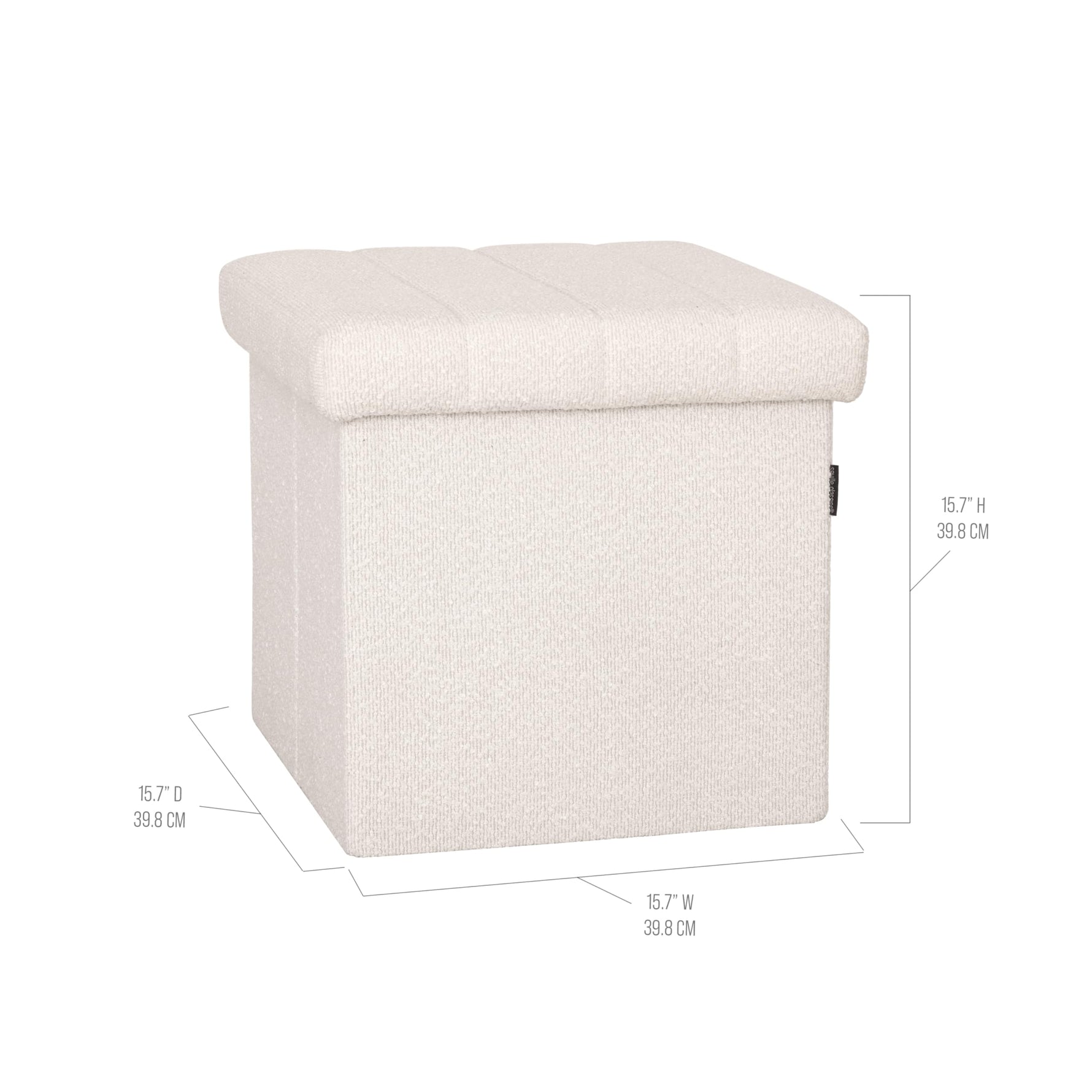 Seville Classics Cushioned Fabric Ottoman Hidden Storage Chest Footrest Chair, Padded Seat for Bedroom, Dorm, Loft, Living Room, Entryway, Hallway, Blue Velvet, 30" Bench