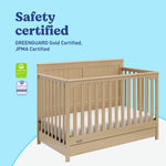 Graco Hadley 5-in-1 Convertible Crib with Drawer – GREENGUARD Gold Certified, Fits Standard Crib Mattress, Converts to Toddler Bed, Daybed and Full Bed, 4 Adjustable Mattress Heights (White)