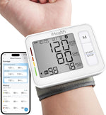 iHealth Push Wrist Blood Pressure Monitor, Bluetooth Smart BP Machine with App, Clinically Validated, Large Digital Display & Travel Case, High Accuracy for Home Use, Cuff Fits 5.5"-7.75"
