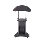 Techni Mobili Sit-to-Stand Rolling Adjustable Height Laptop Cart with Storage, Graphite, 22 x 16 x 46