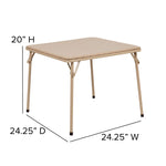Flash Furniture Mindy Kids 5-Piece set Folding Square Table and Chairs Set for Daycare and Classrooms, Children's Activity Table and Chairs Set, Multicolor