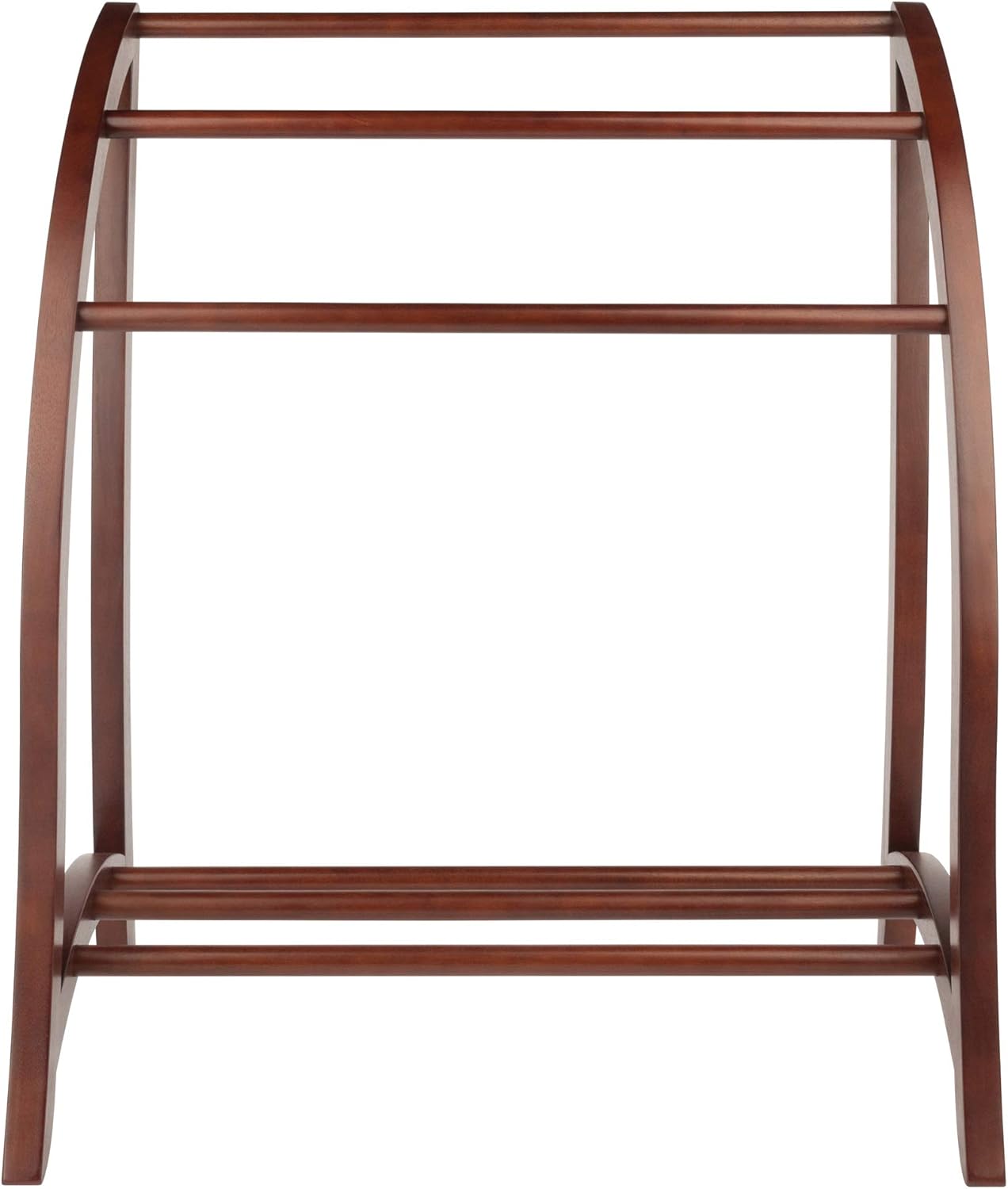 Winsome Wood Quilt Rack With 3 Rungs, Antique Walnut (94036)