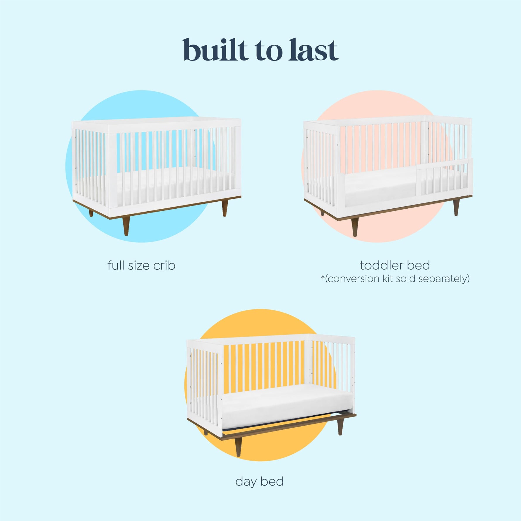 Davinci Marley 3-in-1 Convertible Crib in Walnut, Greenguard Gold and FSC® Certified