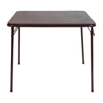 Flash Furniture Madelyn 33.5" Square Folding Multipurpose Card Table with Padded Vinyl Top, Portable Folding Game Table for 4 Players, Black