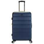 Rockland Melbourne Hardside Expandable Spinner Wheel Luggage, Checked Large 28", Black