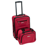 Rockland Fashion Softside 2 Piece Luggage Set, Expandable, (14" Tote/19" Upright), Purple