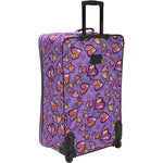 Rockland Fashion Softside 2 Piece Luggage Set, Expandable, (14" Tote/19" Upright), Purple