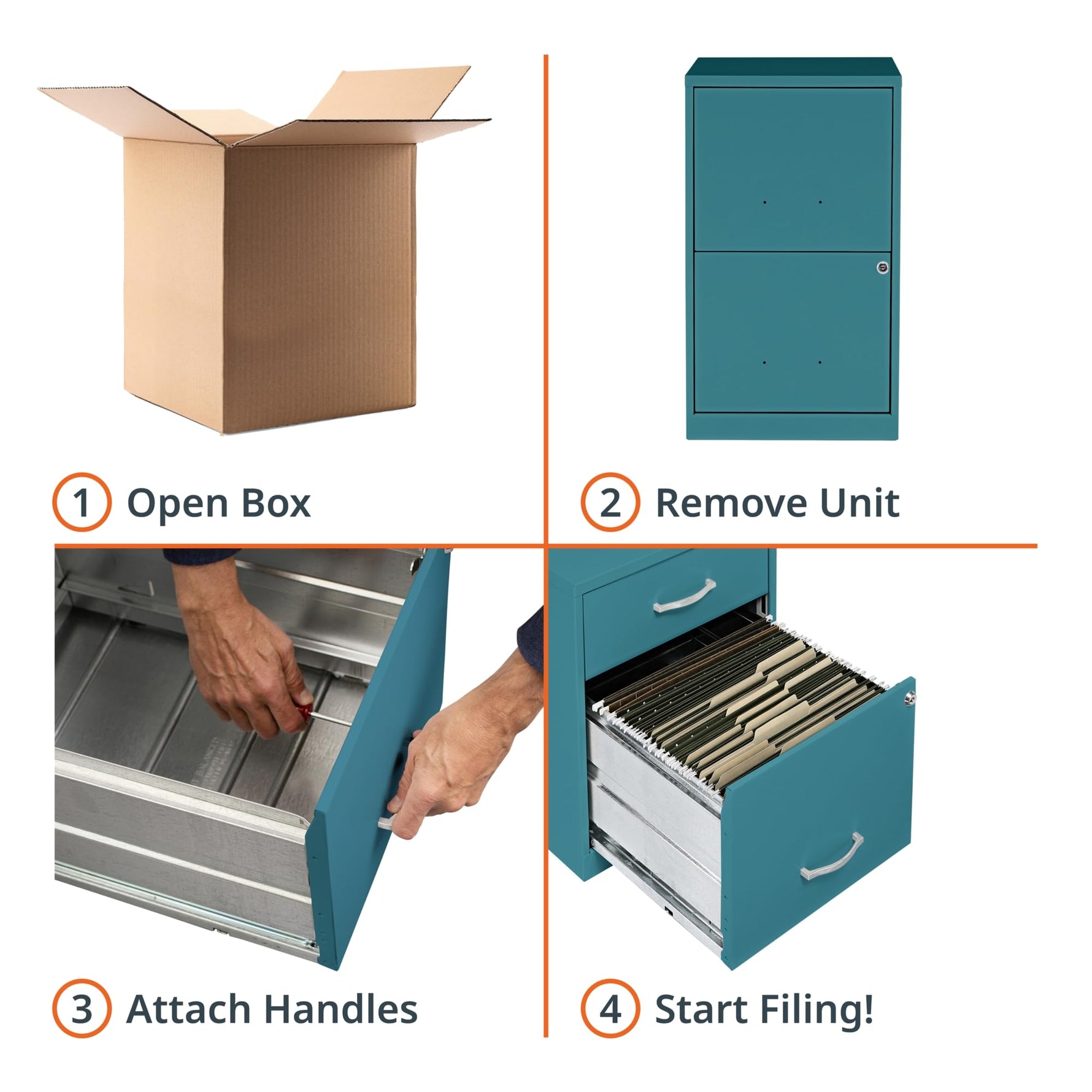 NuSparc 2 Drawer Locking Filing Cabinet | Pre-Assembled Steel Construction | Space-Saving Design is Perfect for Home and Small Office | Letter-Size | Assembled in North America