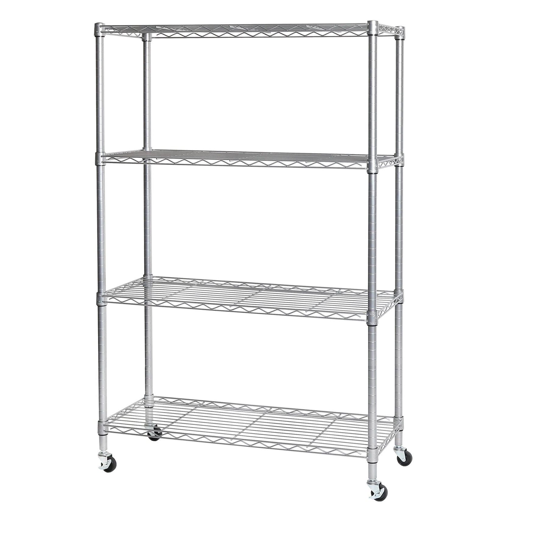5-Tier Steel Wire Shelving, 30"W x 14"D x 61.5"H | Durable solid steel wire storage rack with adjustable shelves featuring 300 pounds per shelf weight capacity for home use