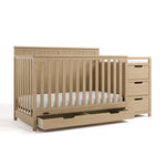Graco Hadley 5-in-1 Convertible Crib with Drawer – GREENGUARD Gold Certified, Fits Standard Crib Mattress, Converts to Toddler Bed, Daybed and Full Bed, 4 Adjustable Mattress Heights (White)