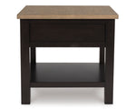 Signature Design by Ashley Bolanburg End Table for Living Room, Two-Tone Distressed Wood Side Table with Smooth-Gliding Drawer, Farmhouse Plank-Style Top, Ideal Night Stand Use, Antique White/Oak