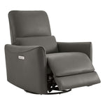 CHITA Power Recliner Chair Swivel Glider, FSC Certified Upholstered Living Room Nursery Reclining Sofa Chair with Lumbar Support, Linen