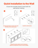 VEVOR Laundry Room Wall Cabinet, 2-Tier Wall Mounted Hanging Cabinet with Adjustable Shelf, Cupboard Storage with 2 Doors, for Kitchen, Bathroom, Laundry, 11.8 x 23.6 x 23.6 in (D x W x H), White