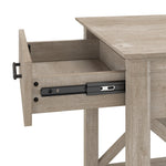 Bush Home End Table with Drawer, Nightstand with Storage, Living Room and Bedroom Furniture, Key West Collection, Washed Gray