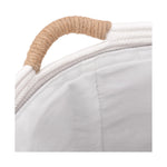 Seville Classics Premium Natural Handwoven Portable Laundry Bin Basket with Carrying Handles, Household Storage for Clothes, Linens, Sheets, Natural Water Hyacinth and Gray Rope, 3 Piece Set