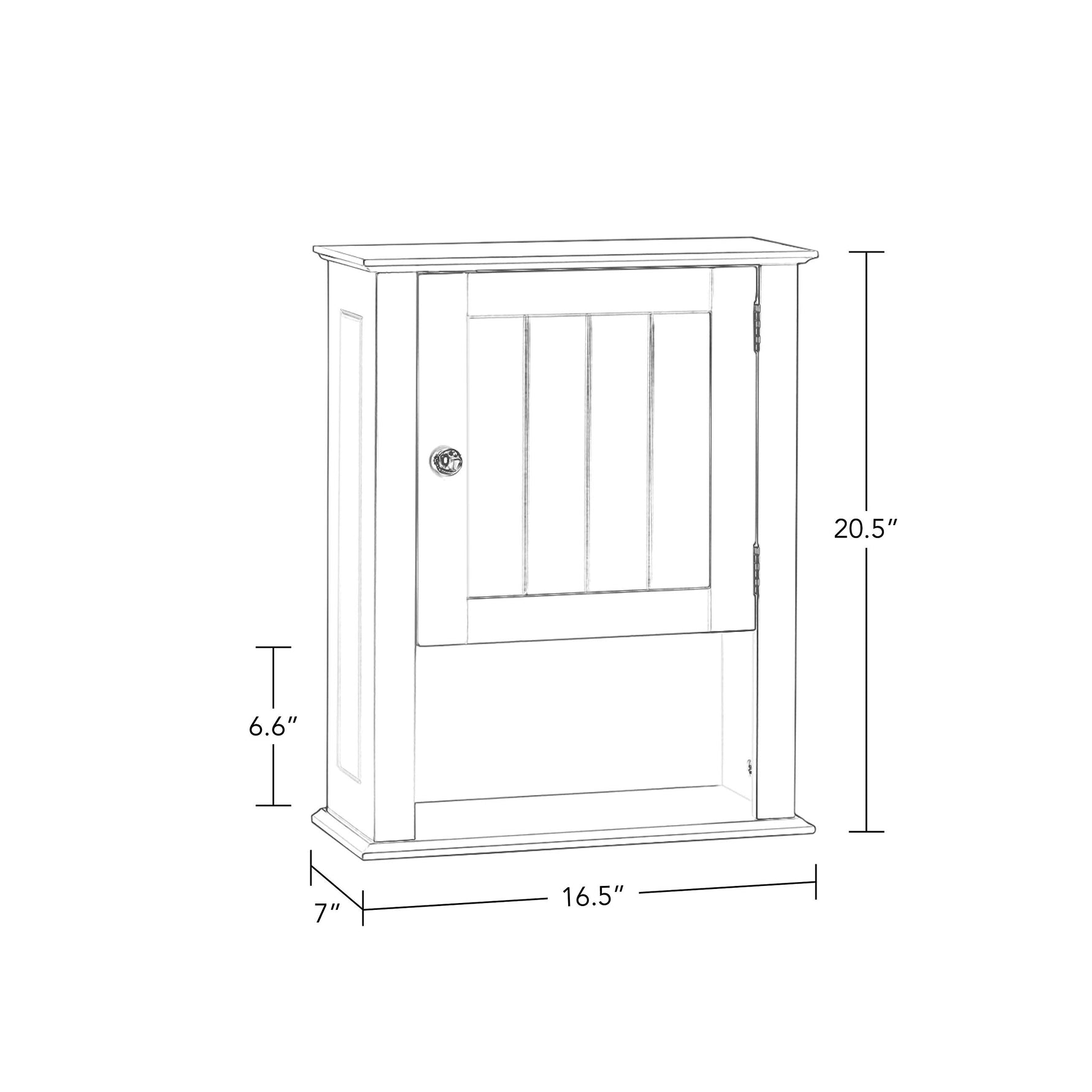 RiverRidge Ashland Single Door Wall, Gray Cabinet,Grey