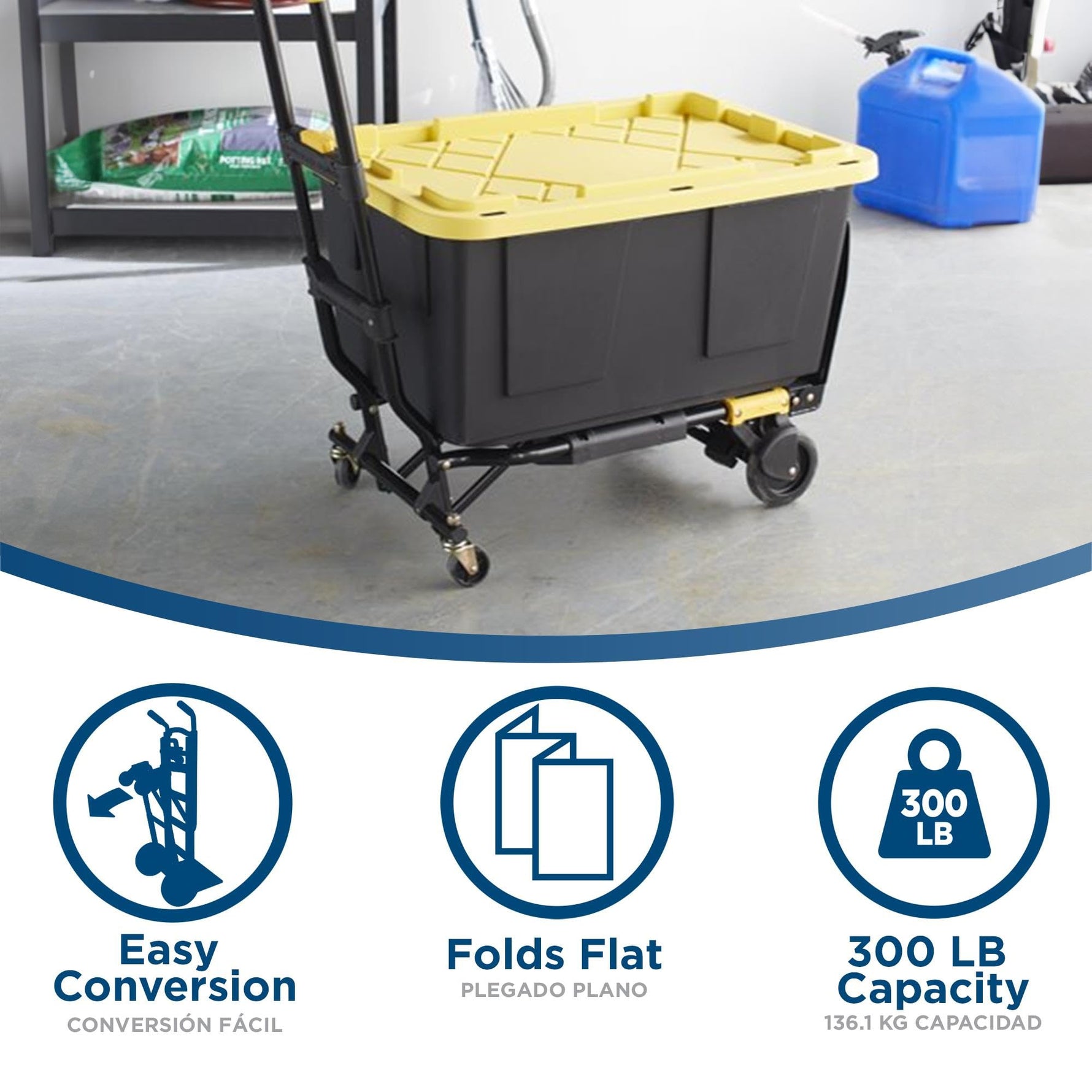 COSCO Shifter Multi-Position Folding Hand Truck and Cart, 300 lb. Weight Capacity, Green, 12222PBG1E