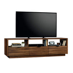 Sauder Harvey Park Modern TV Stand Media Console Credenza with Drawers and Storage Shelves, in Raven Oak