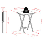 Winsome Alex Set of 2 Foldable Snack Tables, Easy to Store Small Portable Fold Up Table Set for Kitchen, Living Room TV Dining, Crafts, Puzzles, Work From Home