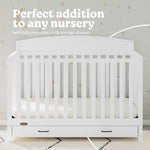 Graco Benton 5-in-1 Convertible Crib – GREENGUARD Gold Certified, Converts from Baby Crib to Toddler Bed, Daybed and Full-Size Bed, Fits Standard Full-Size Crib Mattress (White)