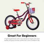 Schwinn Koen Bike, 16 Inch Bike for Kids Ages 3-7, SmartStart Ergonomic Design for Kids, Adjustable Seat Grows with your Child, Rear Coaster Brake and Front Caliper Brake, Training Bicycle