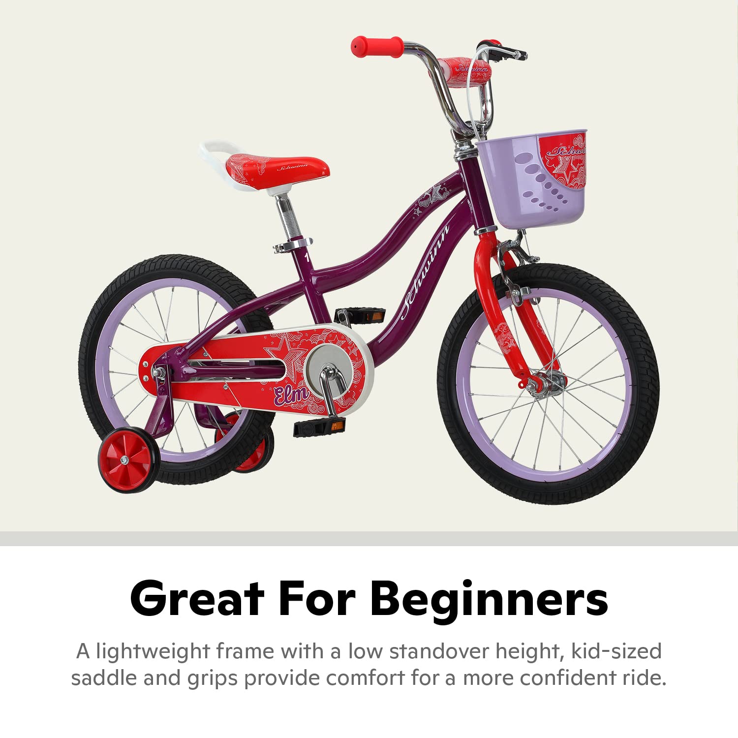 Schwinn Koen Bike, 16 Inch Bike for Kids Ages 3-7, SmartStart Ergonomic Design for Kids, Adjustable Seat Grows with your Child, Rear Coaster Brake and Front Caliper Brake, Training Bicycle