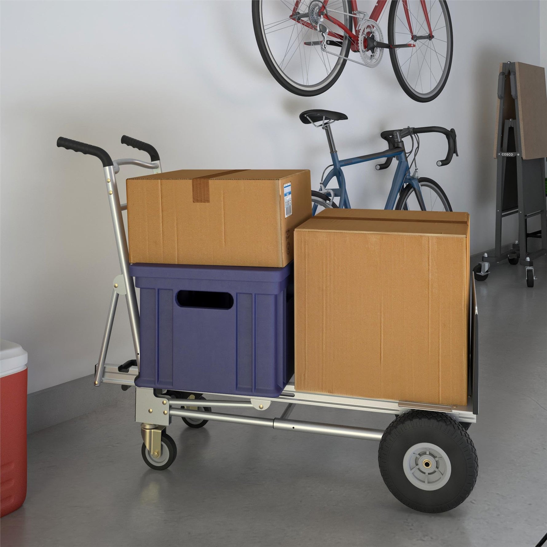 Cosco 3-in-1 Folding Series Hand Truck/Cart/Platform Cart with Flat-Free Wheels