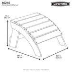 Lifetime 60245 Adirondack Ottoman, Brown