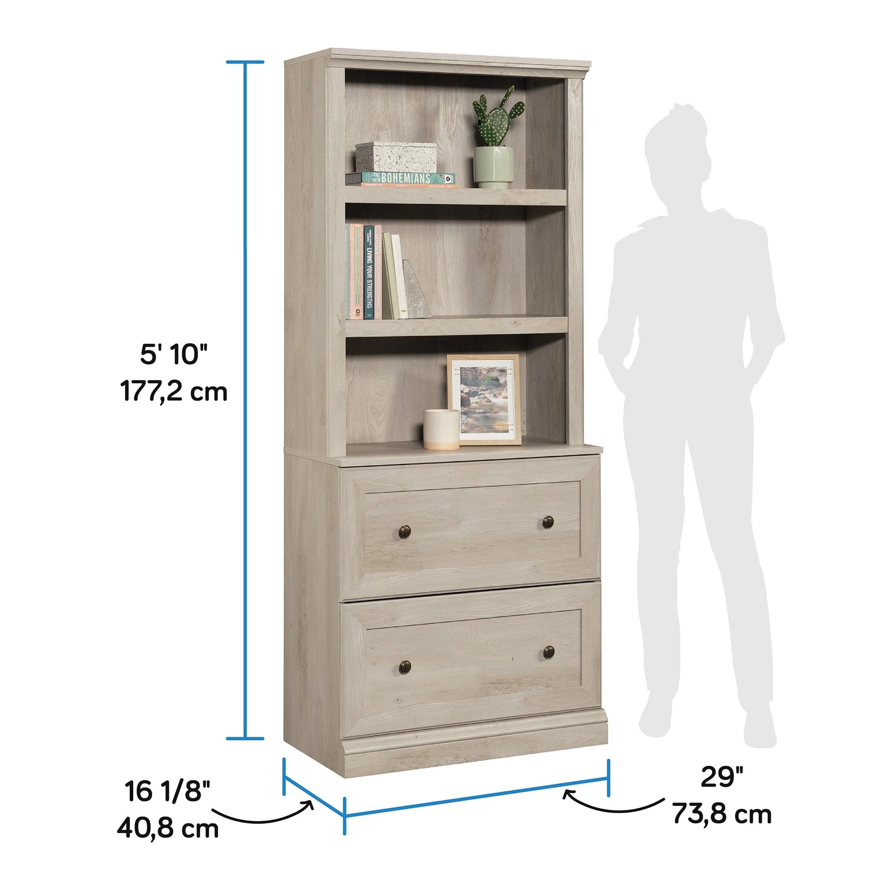 Sauder Miscellaneous Storage Library, in a Select Cherry Finish