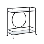 Sauder International Lux Bar Cart, Black Finish