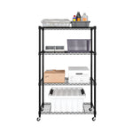5-Tier Steel Wire Shelving, 30"W x 14"D x 61.5"H | Durable solid steel wire storage rack with adjustable shelves featuring 300 pounds per shelf weight capacity for home use