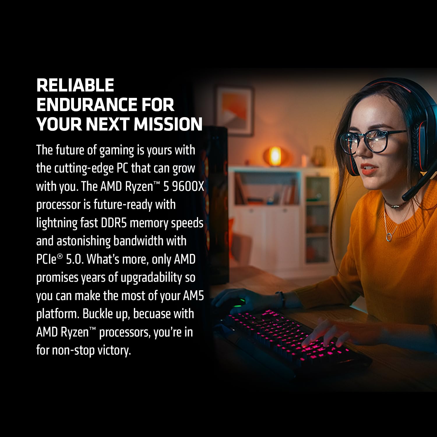 AMD Ryzen™ 5 9600X 6-Core, 12-Thread Unlocked Desktop Processor