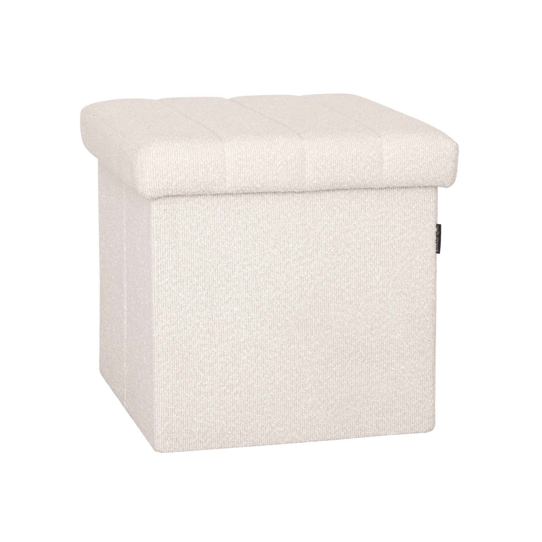 Seville Classics Cushioned Fabric Ottoman Hidden Storage Chest Footrest Chair, Padded Seat for Bedroom, Dorm, Loft, Living Room, Entryway, Hallway, Blue Velvet, 30" Bench