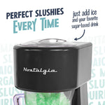 Nostalgia Retro 40-Ounce Frozen Beverage Station - Slushie Machine and Ice Shaver with Automatic Mixing for Soda, Cocktails and Margaritas - Easy & Safe Use - Black
