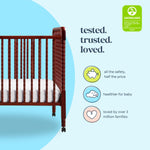daVinci Jenny Lind 3-in-1 Baby Crib Convertible to Toddler Bed, Daybed - Easy to Assemble - GREENGUARD Gold Certified - 4 Adjustable Mattress Heights, Conversion Kit Sold Separately - White