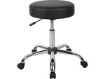 Boss Office Products Antimicrobial Vinyl Medical Spa Stool in Black