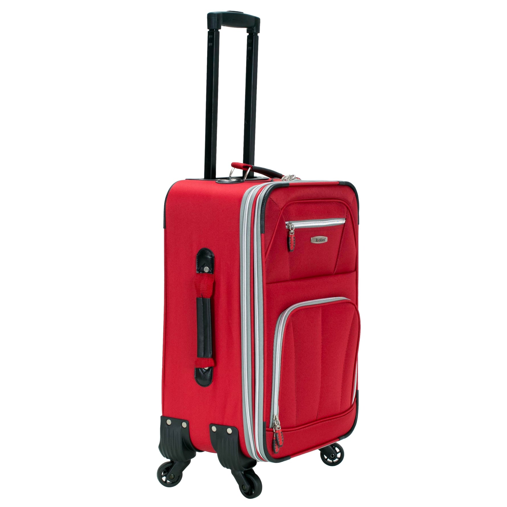 Rockland Pasadena Expandable Spinner Carry-on 19", Black