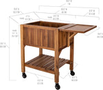 Seville Classics Acacia Wood Raised Garden Bed Planter