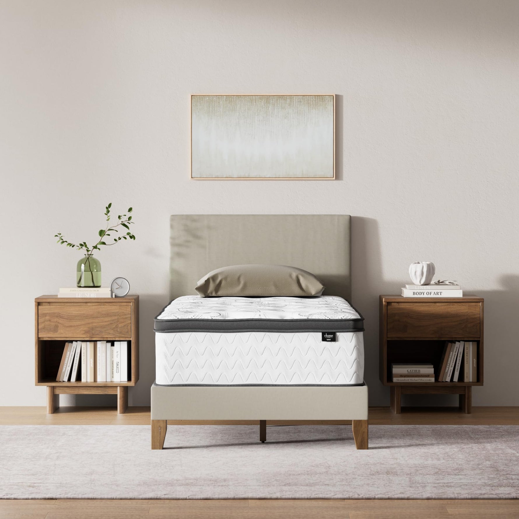 Signature Design by Ashley Chime 12 Inch Hybrid Full Mattress, Memory Foam with Lumbar Support, High-Density Foam & Pocketed Coils for Comfort & Back Support, Mattresses in a Box, Full Size