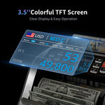 Aneken N60 Mixed Denomination Money Counter Machine, Value Counting, UV/MG/IR/DD Counterfeit Detection, 3.5" TFT Display Cash Counting Machine, Printer Enabled Bill Counter for Business