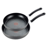 T-Fal Ultimate Hard Anodized Nonstick Fry Pan Set 2 Piece, 8, 10 Inch, Oven Broiler Safe 400F, Kitchen, Cookware, Pots and Pans Set Non Stick, Frying Pans, Dishwasher Safe, Onyx