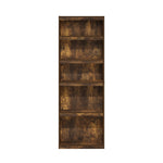 Furinno Jaya Book Shelf, 5-Tier Bookshelf, Bookcase with Adjustable Shelves, 9.5 x 24.5 x 71.2, for Organization and Storage, for Living Room, Bedroom, Home Office, Blackwood