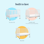 daVinci Jenny Lind 3-in-1 Baby Crib Convertible to Toddler Bed, Daybed - Easy to Assemble - GREENGUARD Gold Certified - 4 Adjustable Mattress Heights, Conversion Kit Sold Separately - White