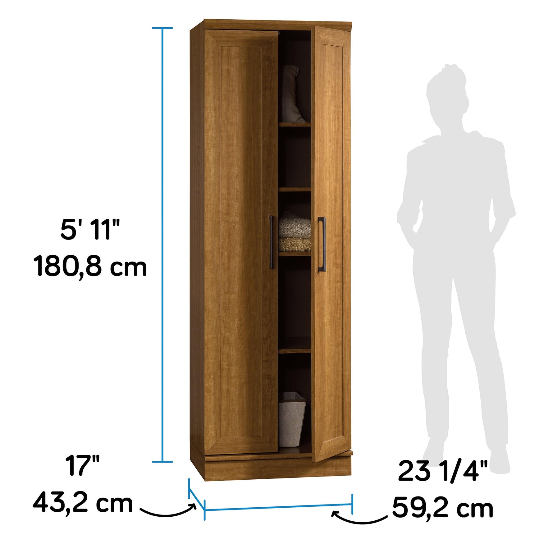 Sauder HomePlus Storage Cabinet/ Pantry cabinets, Dakota Oak finish