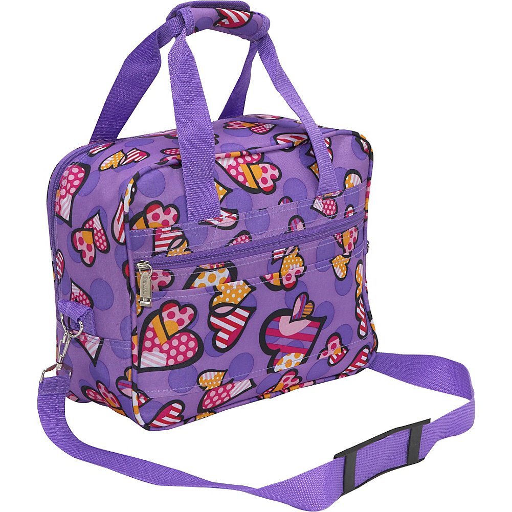 Rockland Fashion Softside 2 Piece Luggage Set, Expandable, (14" Tote/19" Upright), Purple