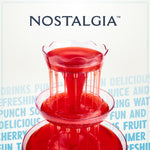 Nostalgia LPF230 3-Tier Lighted Party Fountain, Holds 1.5 Gallons, LED Lighted Base, Includes 8 Reusable Cups
